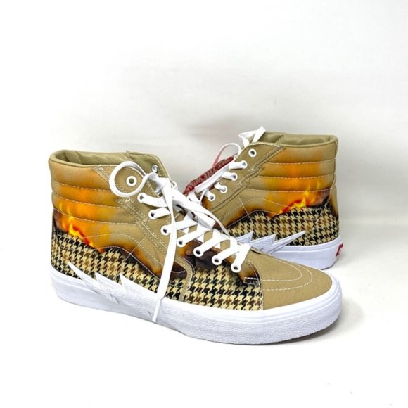 VANS SK8-HI Bolt Big Reveal Taupe Women High Top Canvas Sneakers VN0A5JIVAZP - Picture 3 of 7